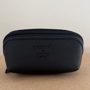 Shinola Black Leather Toiletry Bag